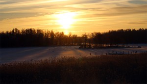 später Sonnenaufgang zur Sommerzeit
